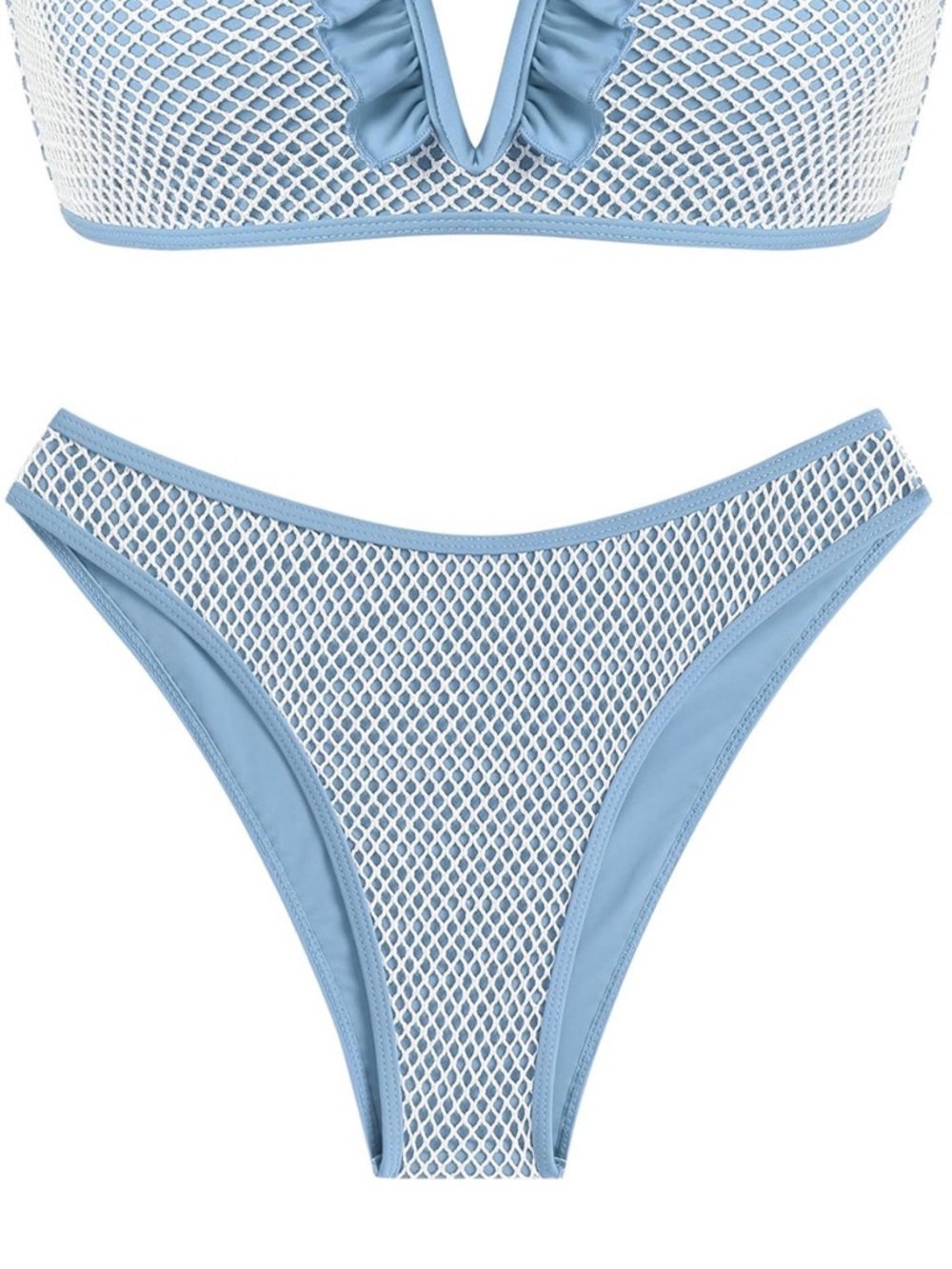 Light Blue Mesh Bikini Bottom - Women's Swim